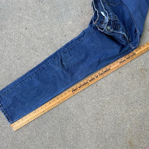 Vintage Y2K Levi's 502 Super Low Button Fly Blue Jeans Jr. 32x32 (fit smaller) - Picture 10 of 14